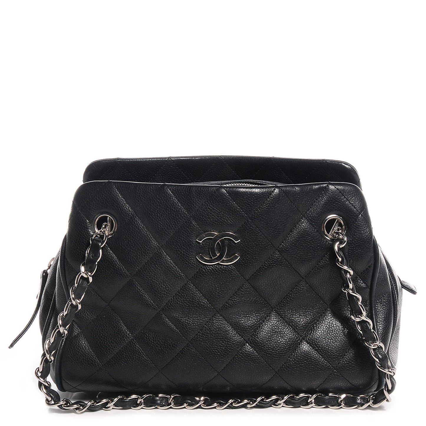 Caviar Quilted Timeless Tote Black
