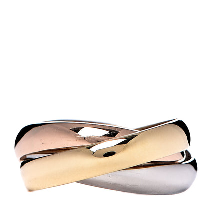 Cartier 18K Pink Yellow White Gold Classic Les Must De Trinity Ring 49 4.75 3 of 5