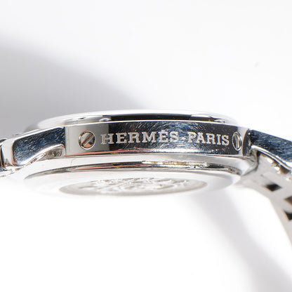 Hermes Stainless Steel 24mm Clipper Quartz Watch White 6 of 8