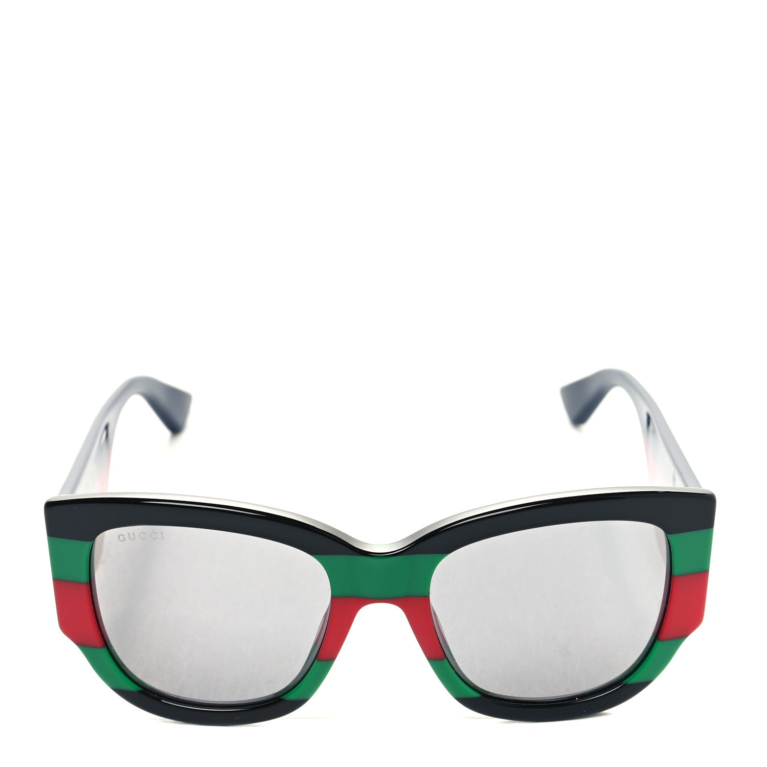 Gucci Acetate Web Oversized Frame Rectangle Sunglasses GG0276S Black Multicolor 2 of 9