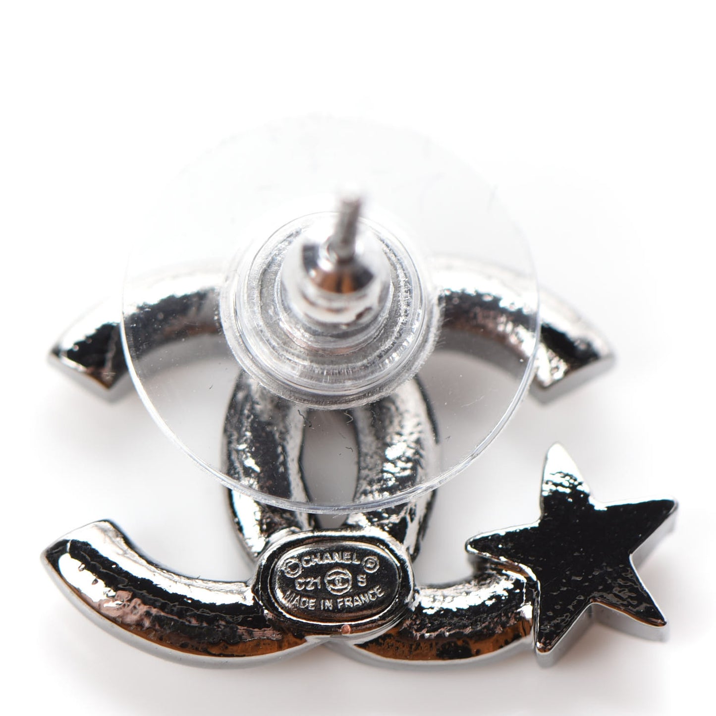Crystal CC Starfall Earrings Silver