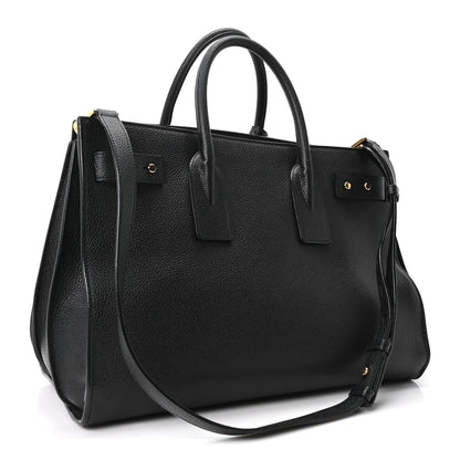 Saint Laurent Grained Calfskin Large Souple Sac De Jour Black 4 of 11