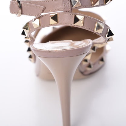 Valentino Garavani Patent Rockstud Ankle Strap Pumps 40 Poudre 10 of 14