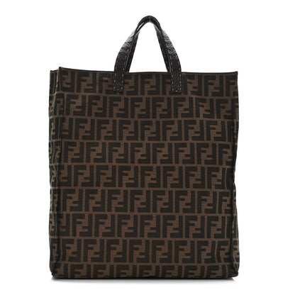 Fendi Zucca Cuoio Romano Selleria Special Shopping Tote Tobacco Moro 1 of 10