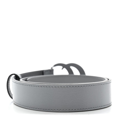 Gucci Azalea Calfskin Enamel Monochrome Double G 30mm 70 28 Belt Deep Grey 2 of 5