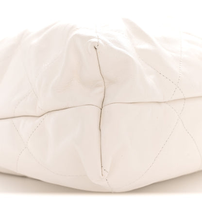 Chanel Shiny Calfskin Quilted Large Chanel 22 White 10 of 11