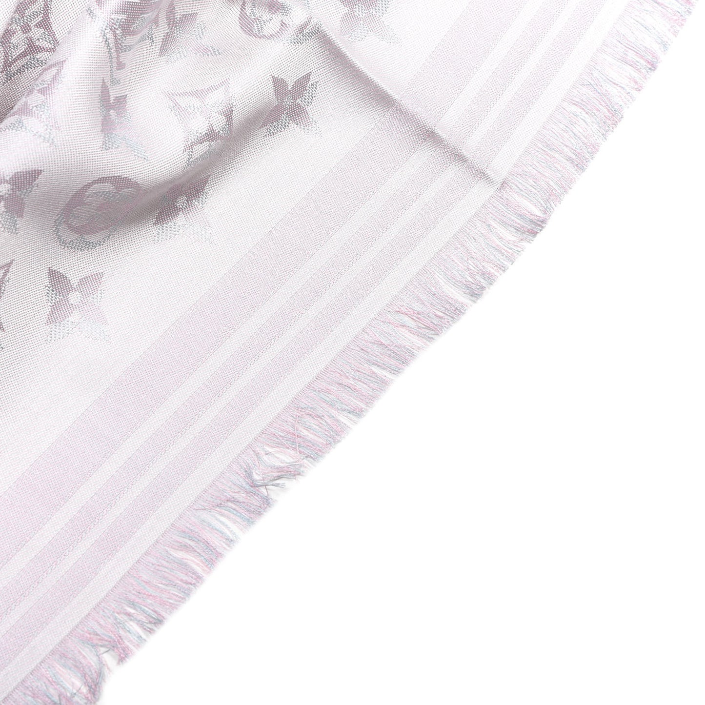 Silk Shadow Monogram Giant Shawl Pink Grey