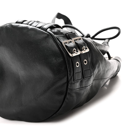 Saint Laurent Calfskin Medium Rider Bucket Bag Black 9 of 9