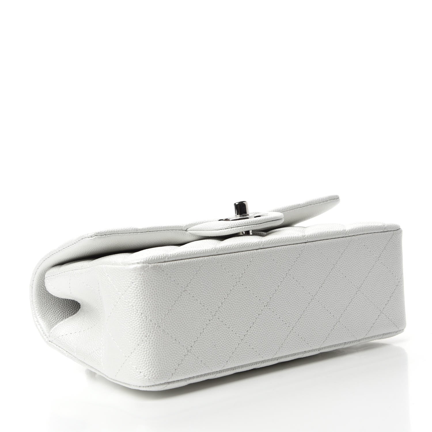 Chanel Iridescent Caviar Quilted Mini Top Handle Rectangular Flap White 4 of 10