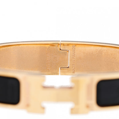 Hermes Enamel Narrow Clic Clac H Bracelet PM Black 3 of 4