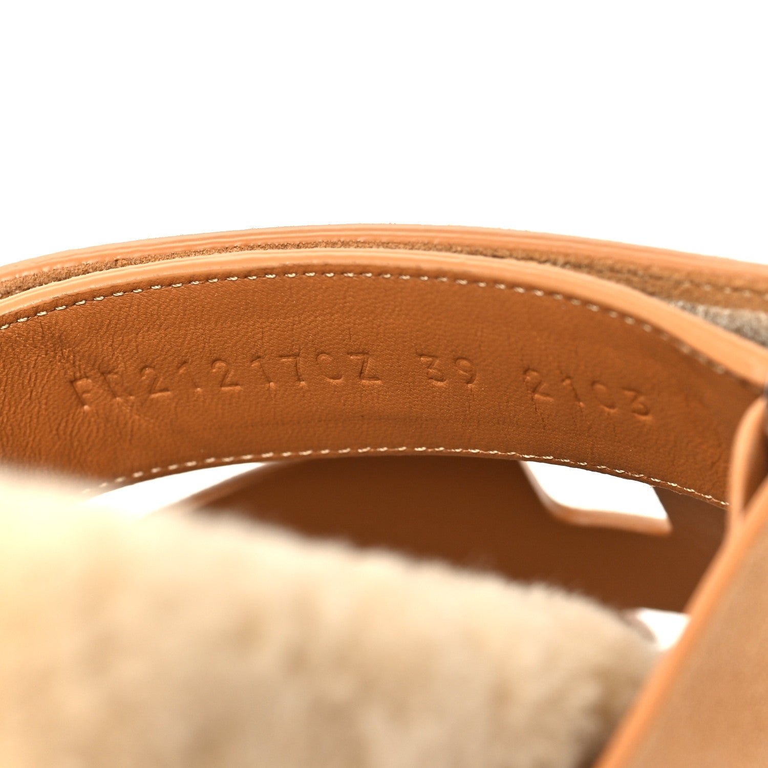 Hermes Suede Goatskin Woolskin Womens Chypre Sandals 39 Golden Beige 9 of 10