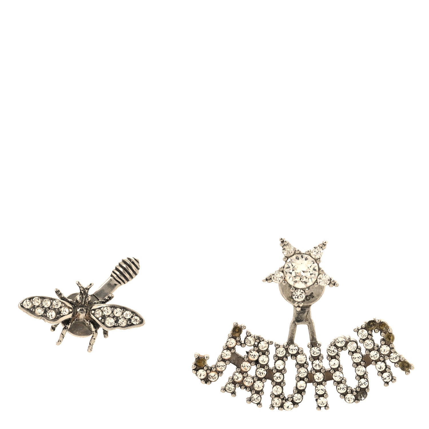 Christian Dior Palladium Crystal J'adior Earrings 1 of 5