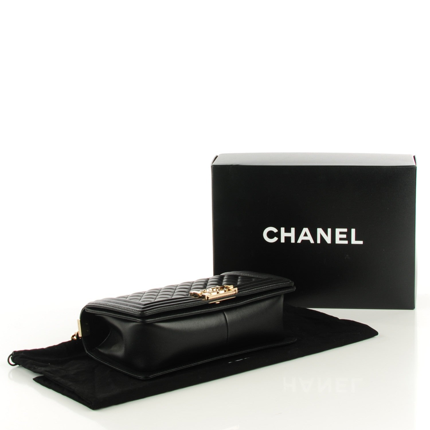 Chanel Lambskin Quilted Medium Boy Flap Black 4 of 8