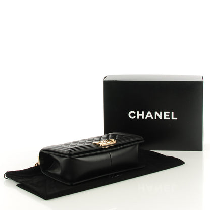 Chanel Lambskin Quilted Medium Boy Flap Black 4 of 8