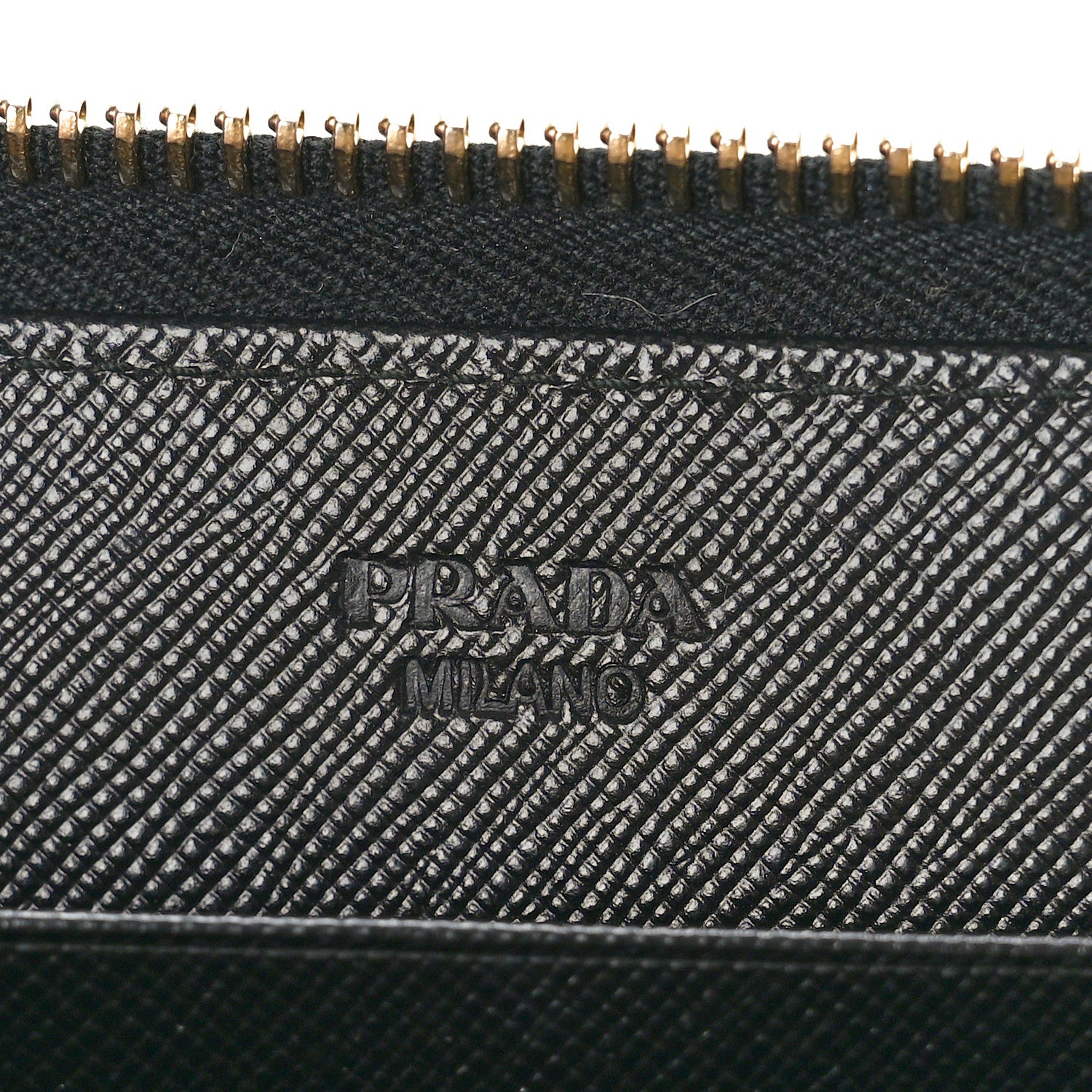 Prada Saffiano Fiocco Bow Zip Around Wallet Black 5 of 7