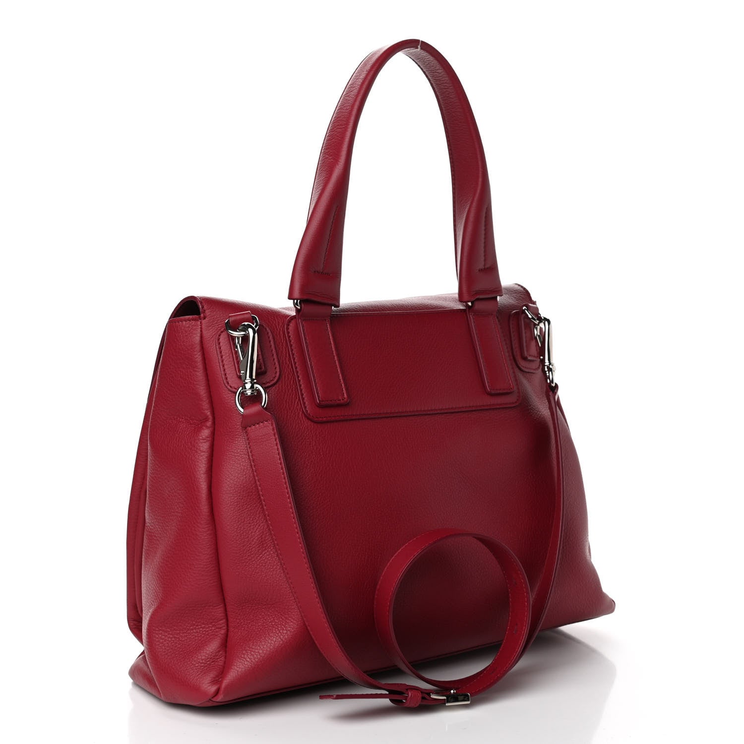 Givenchy Waxy Grained Calfskin Medium Pandora Pure Flap Bag Red 3 of 16