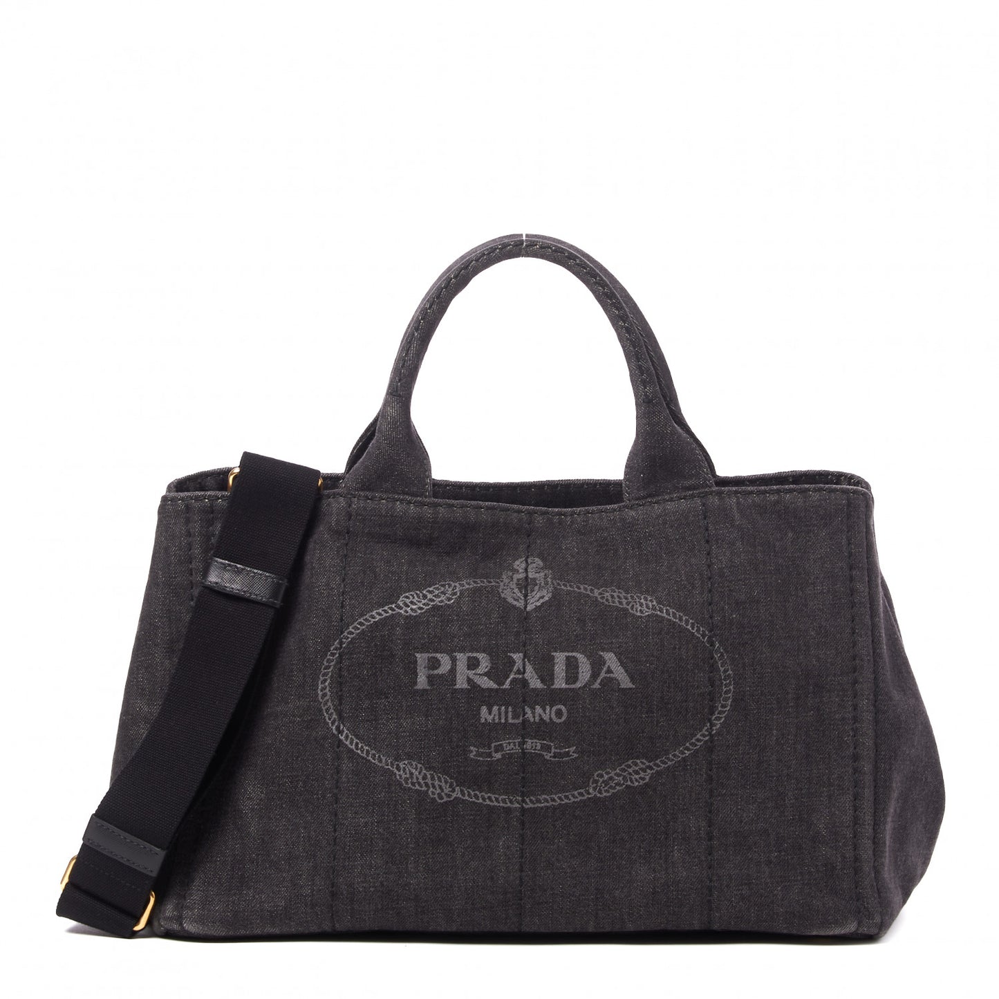 Denim Logo Tote Black
