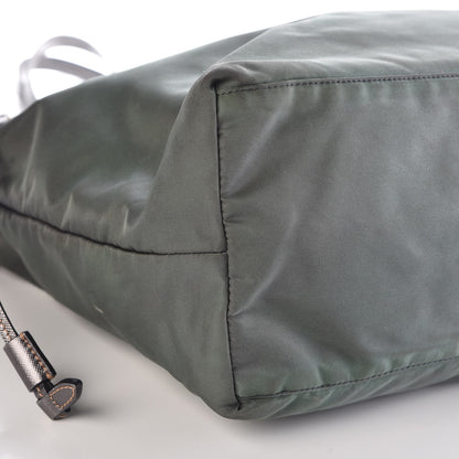 Prada Tessuto Nylon Saffiano Tote Green 14 of 15