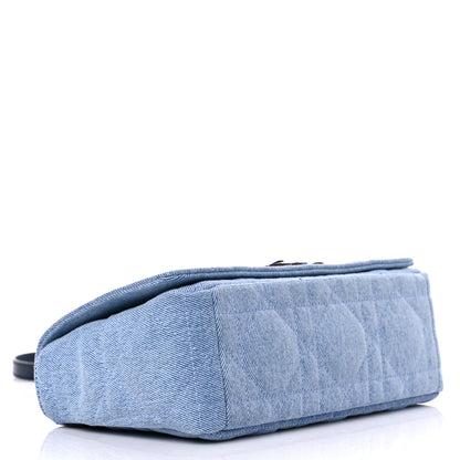 Christian Dior Denim Macrocannage Medium Caro Bag Blue 4 of 9