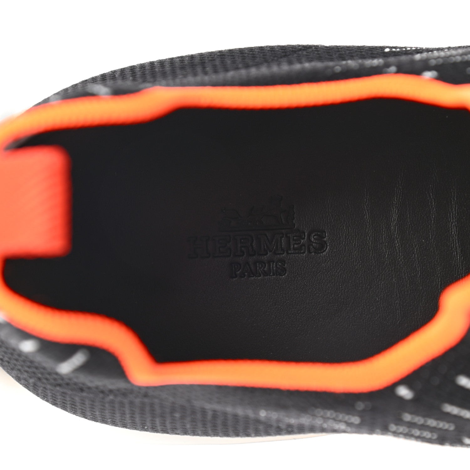 Hermes Technical Canvas Goatskin Mens Eclair Sneakers 43 Black 7 of 7