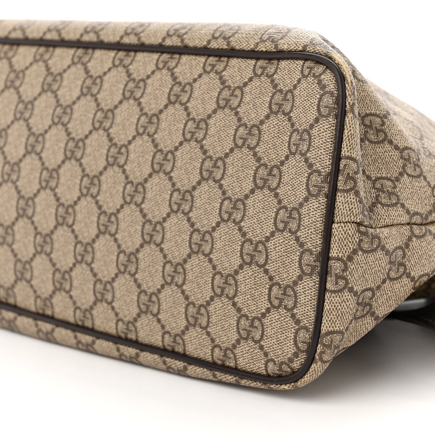 Gucci GG Supreme Monogram Medium Zippered Tote Dark Brown 10 of 20
