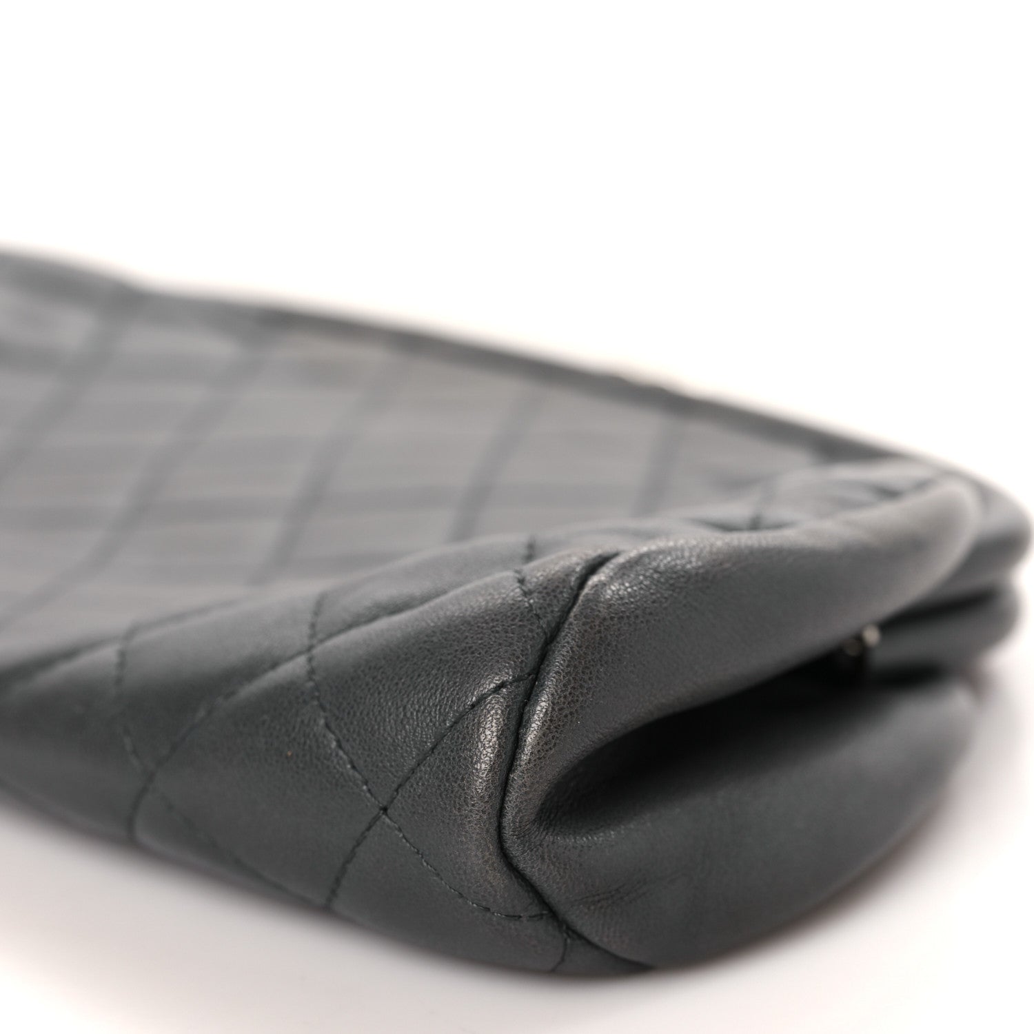Chanel Lambskin Quilted Timeless Clutch Grey 9 of 11