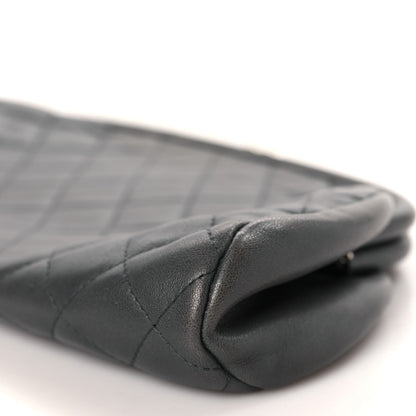 Chanel Lambskin Quilted Timeless Clutch Grey 9 of 11