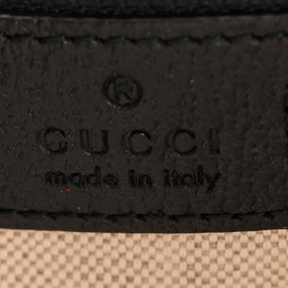 Gucci GG Supreme Monogram Textured Dollar Calfskin Web Small Ophidia Half Moon Hobo Beige Blue 6 of 11