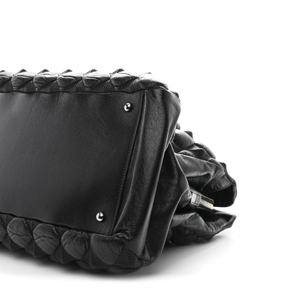 Chanel Glazed Lambskin Quilted Large Stravinsky Tote Black 12 of 12