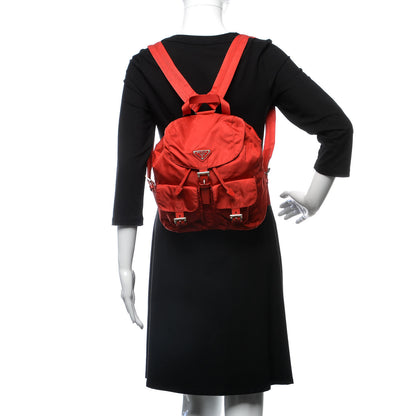 Prada Nylon Vela Small Backpack Rosso 2 of 7