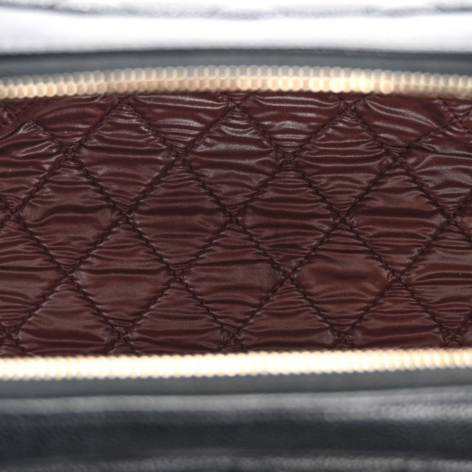 Chanel Caviar Quilted Double Zip Pouch Cosmetic Case Black 5 of 7