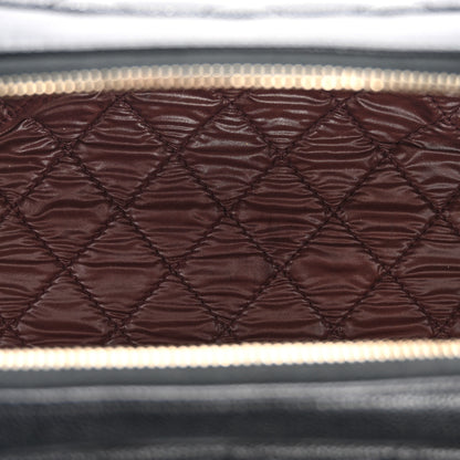 Chanel Caviar Quilted Double Zip Pouch Cosmetic Case Black 5 of 7
