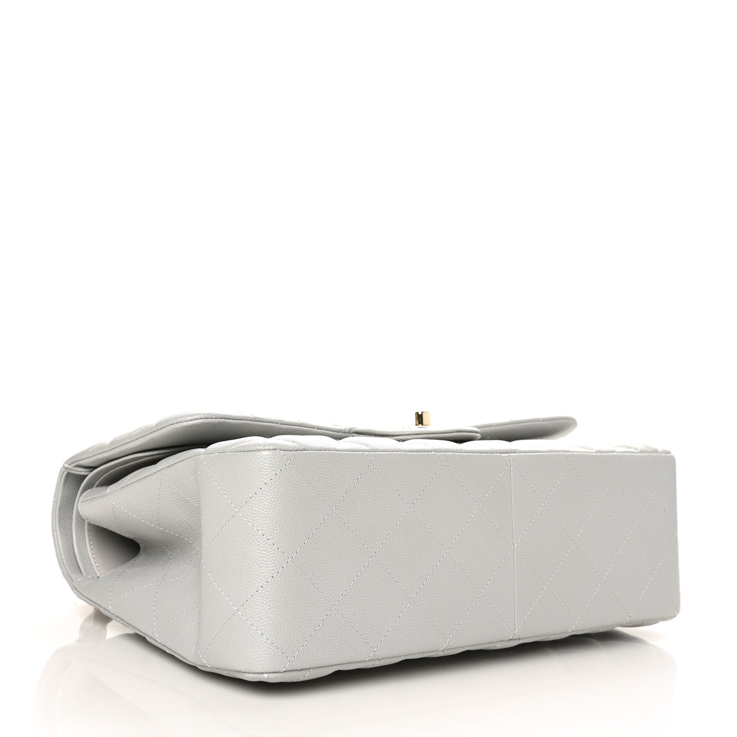 Chanel Caviar Quilted Jumbo Double Flap Grey 4 of 10