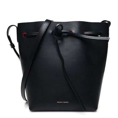 Mansur Gavriel Vegetable Tanned Calfskin Bucket Bag Black Flamma 1 of 13