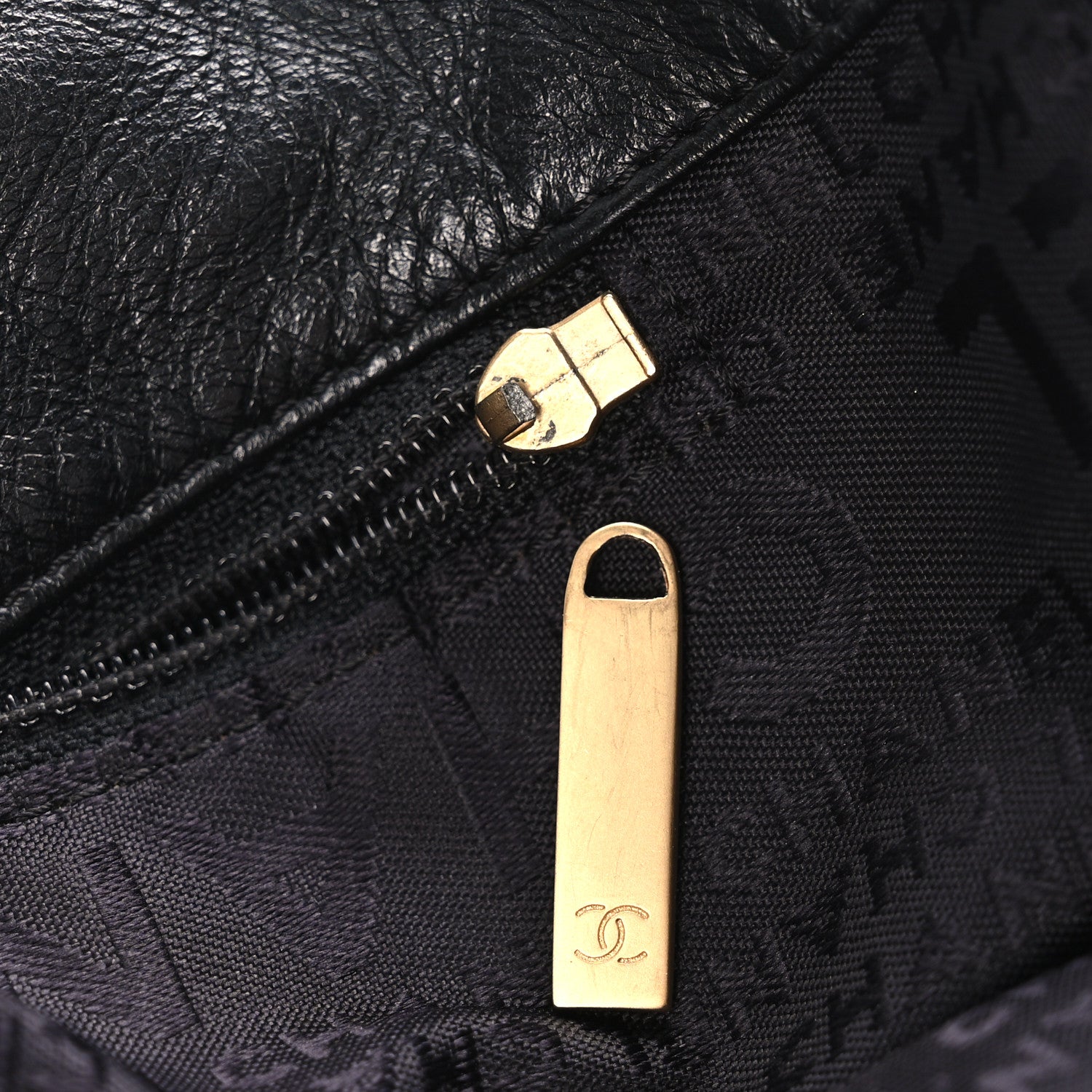 Chanel Lambskin Small Olsen Shoulder Bag Black Beige 13 of 15
