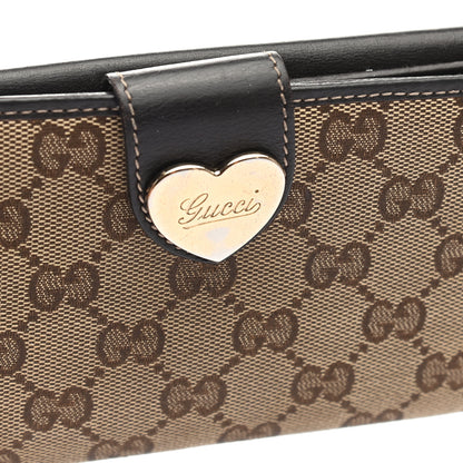Gucci Monogram Heart Continental Wallet Dark Brown 7 of 14