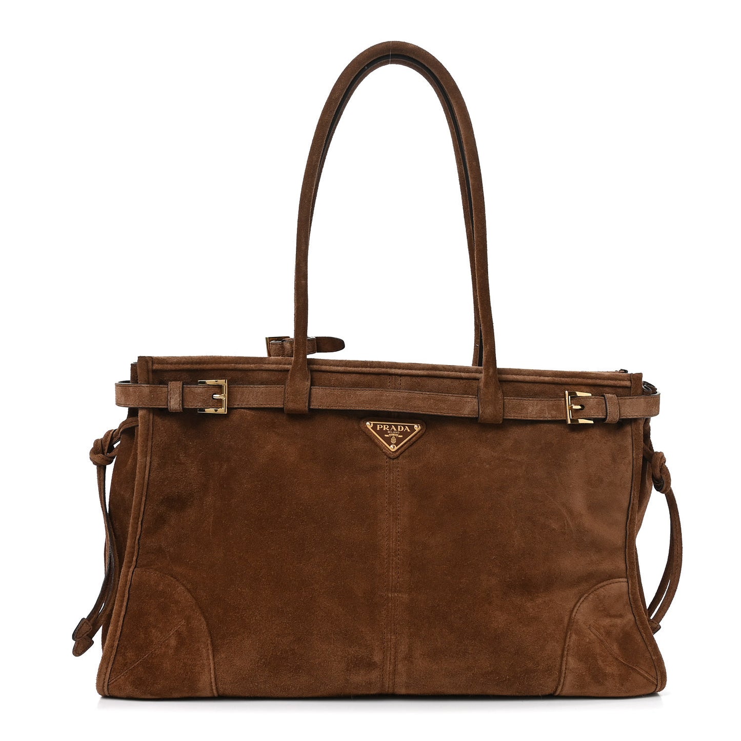 Suede Large Bonnie Shoulder Bag Cacao