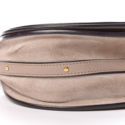 Chloe Calfskin Suede Medium Nile Bracelet Bag Motty Grey 8 of 14