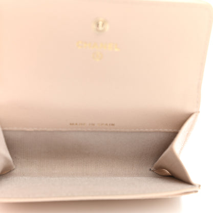 Chanel Caviar Pearl Quilted Coco Candy Flap Card Holder Beige 6 of 10