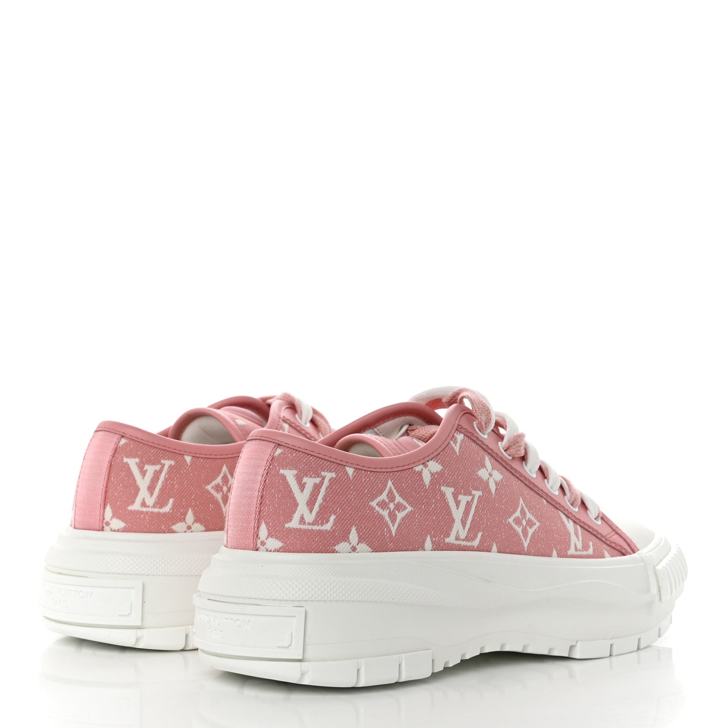 Denim Monogram Squad Sneakers 40 Pink