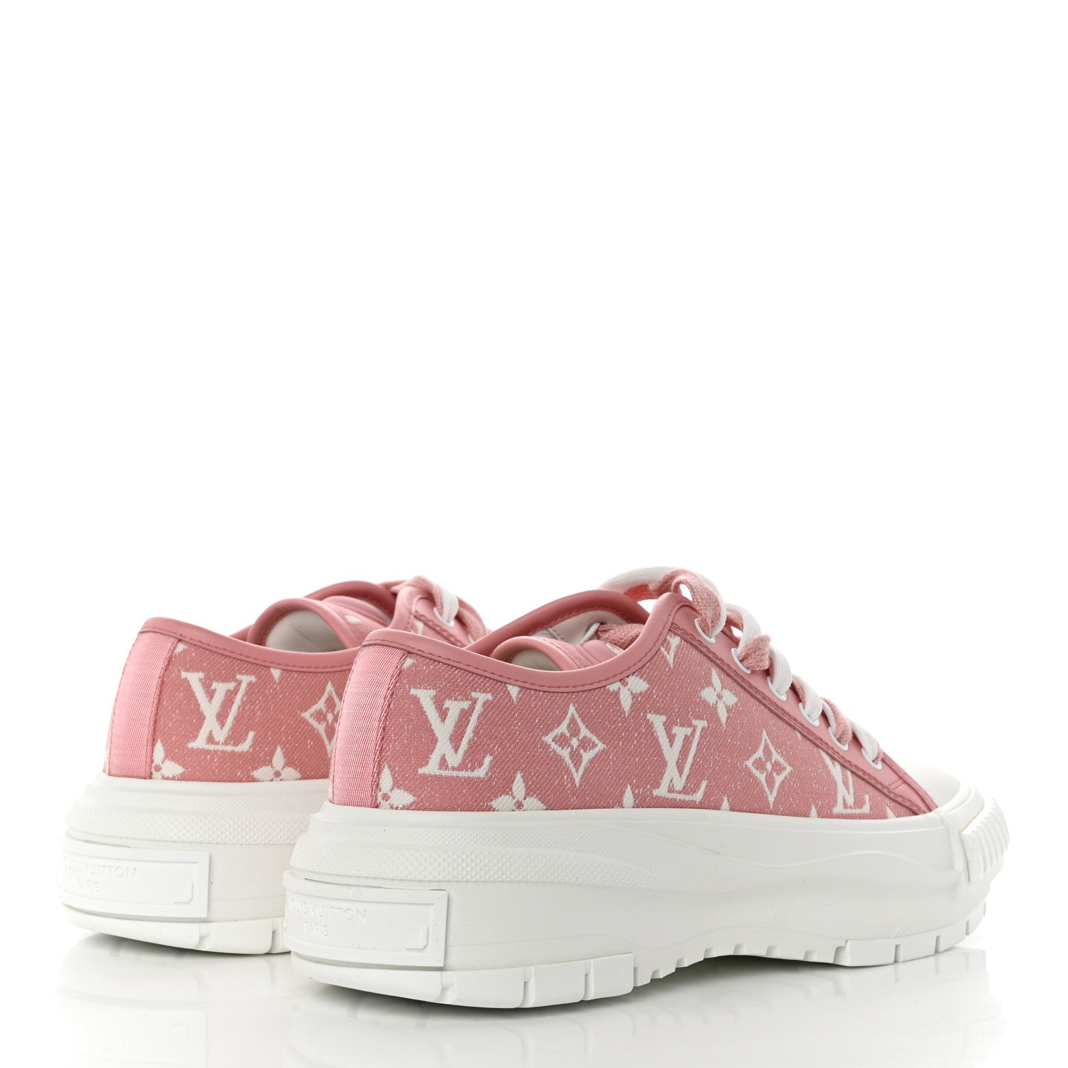 Louis Vuitton Denim Monogram Squad Sneakers 40 Pink 4 of 9