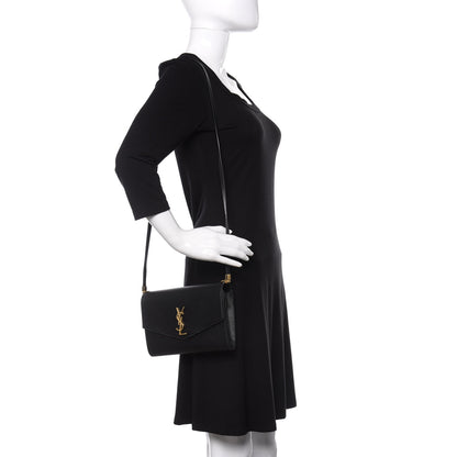 Saint Laurent Grain De Poudre Mini Uptown Crossbody Bag Black 2 of 13