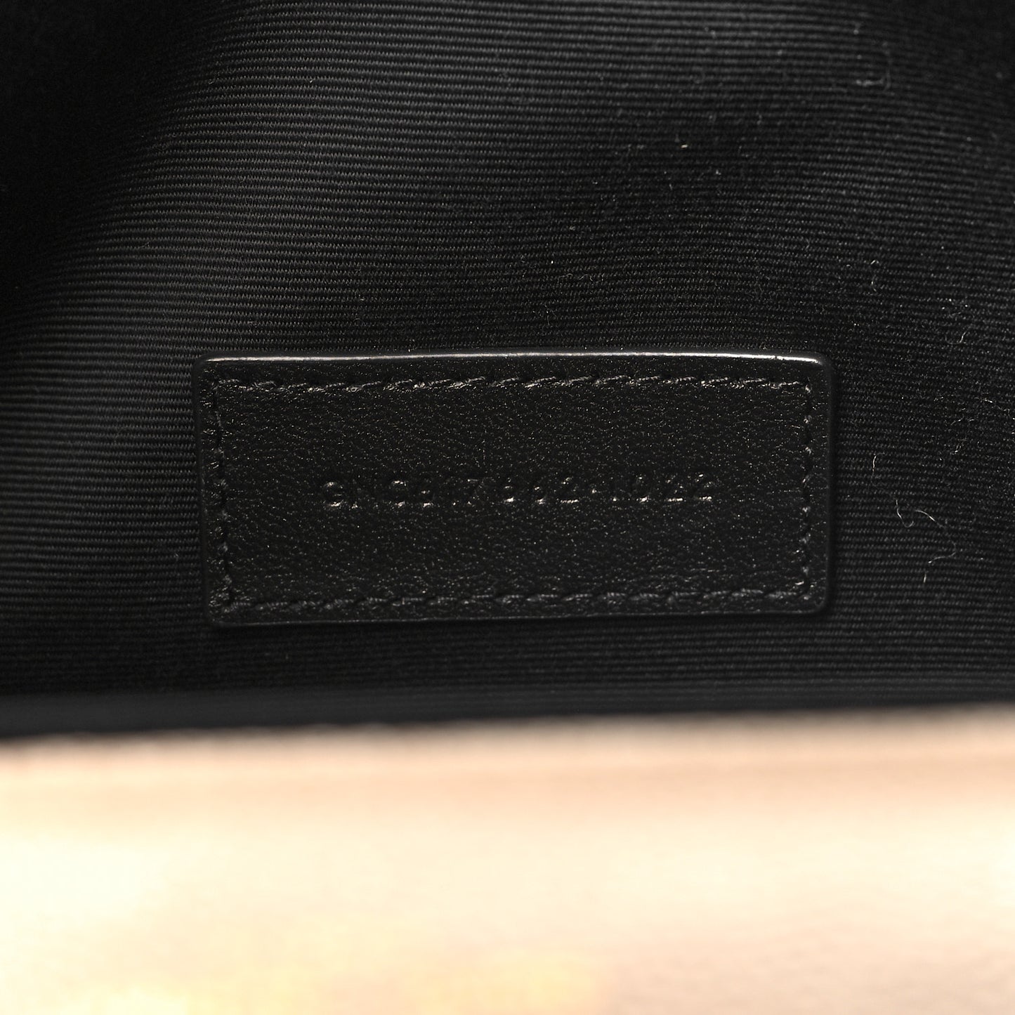 Grain De Poudre Matelasse Chevron Monogram Envelope Clutch Dark Beige