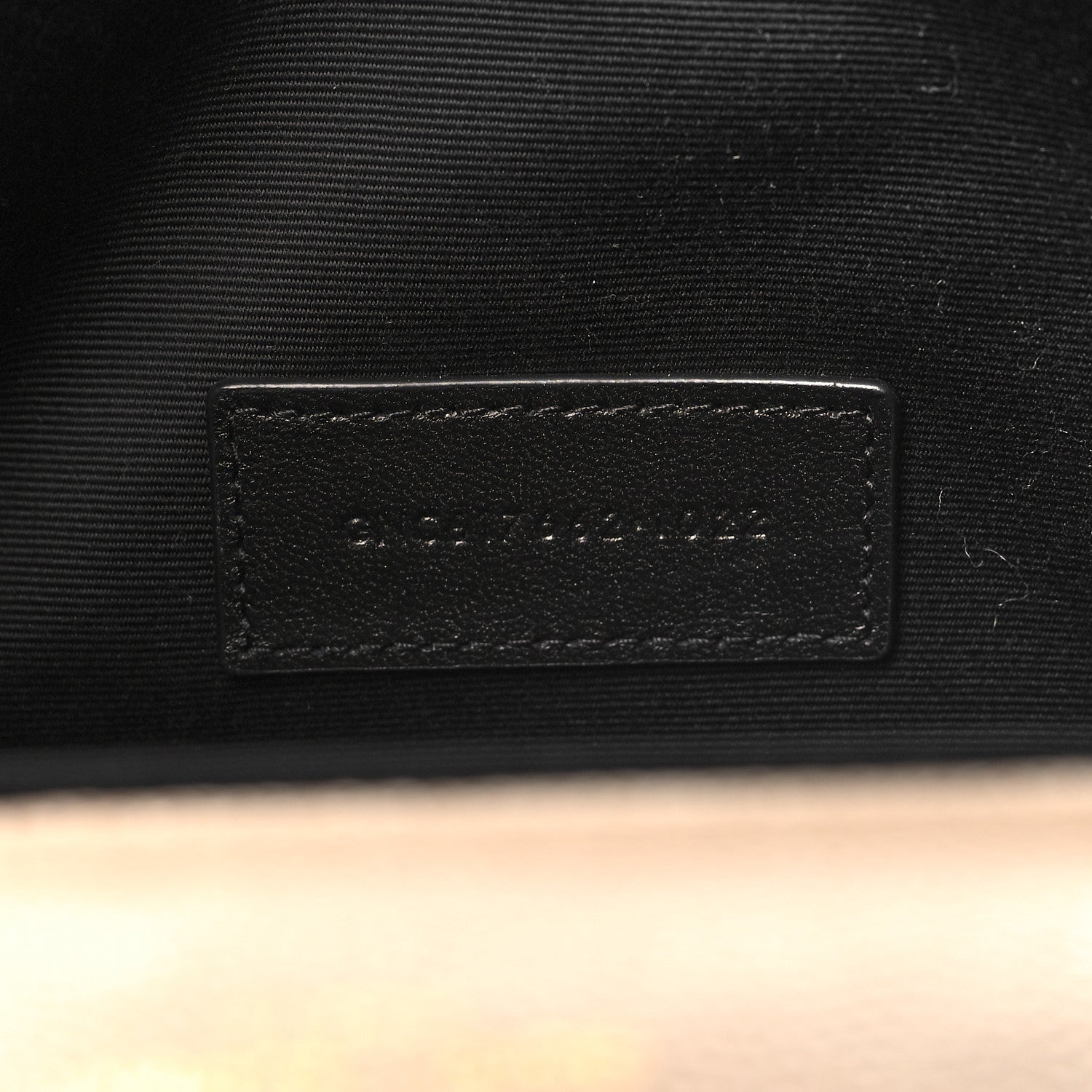 Saint Laurent Grain De Poudre Matelasse Chevron Monogram Envelope Clutch Dark Beige 7 of 10