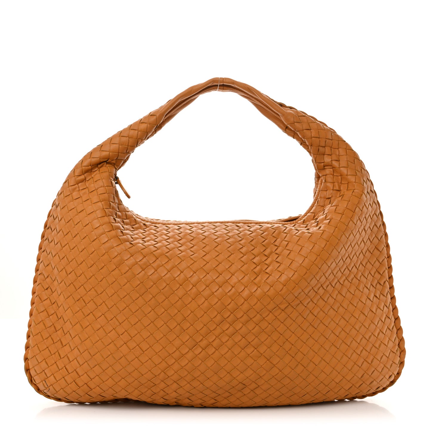 Nappa Intrecciato Medium Veneta Hobo Orange