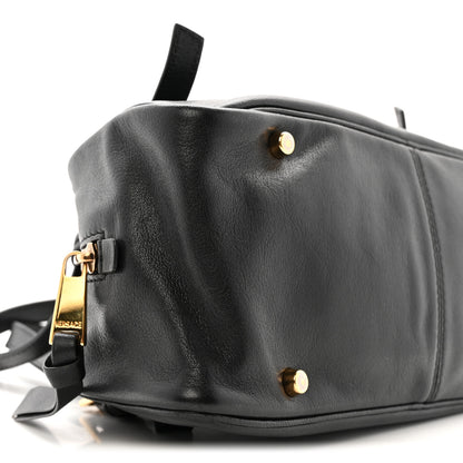 Versace Lambskin Tag Bowling Bag Black 9 of 15