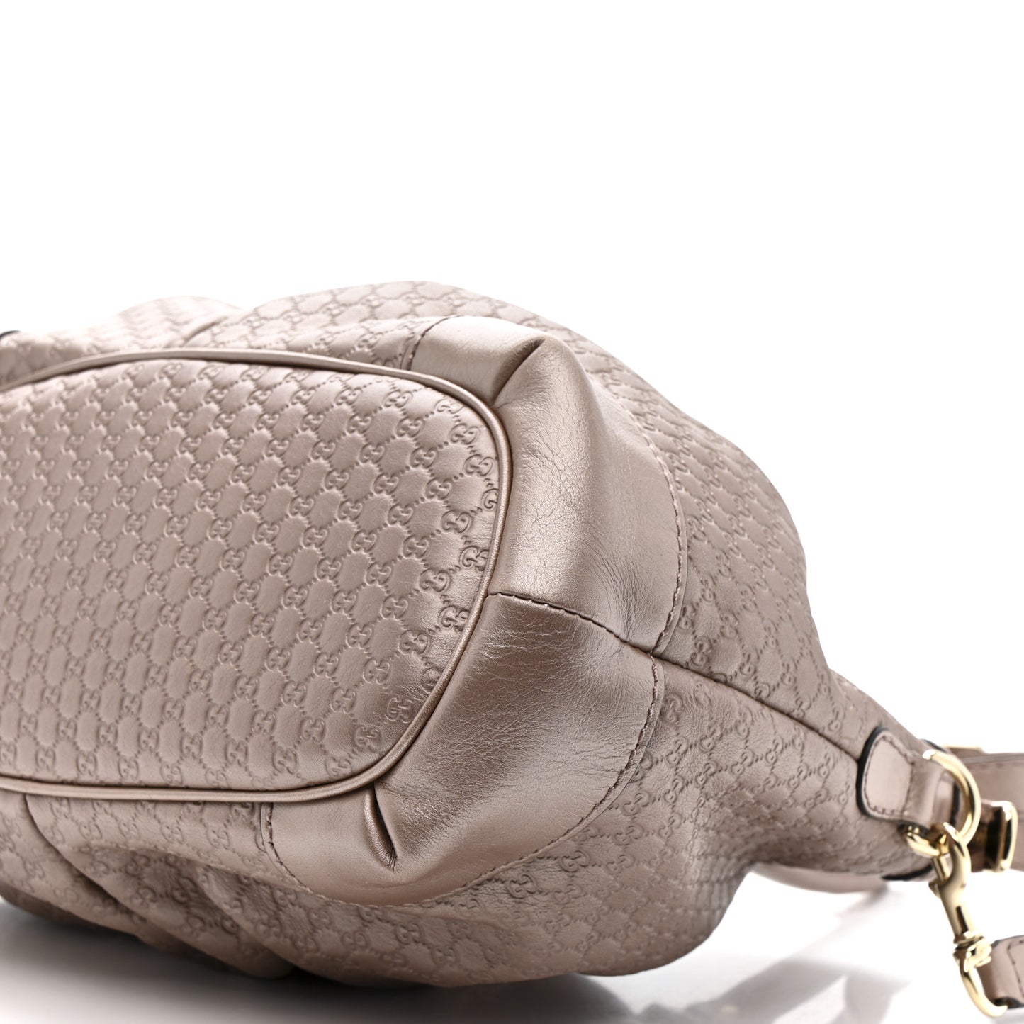 Metallic Microguccissima Medium Sukey Top Handle Bag Dark Cipria