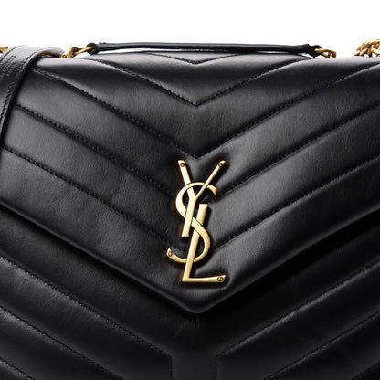 Saint Laurent Calfskin Y Quilted Monogram Medium Loulou Chain Satchel Black 11 of 11