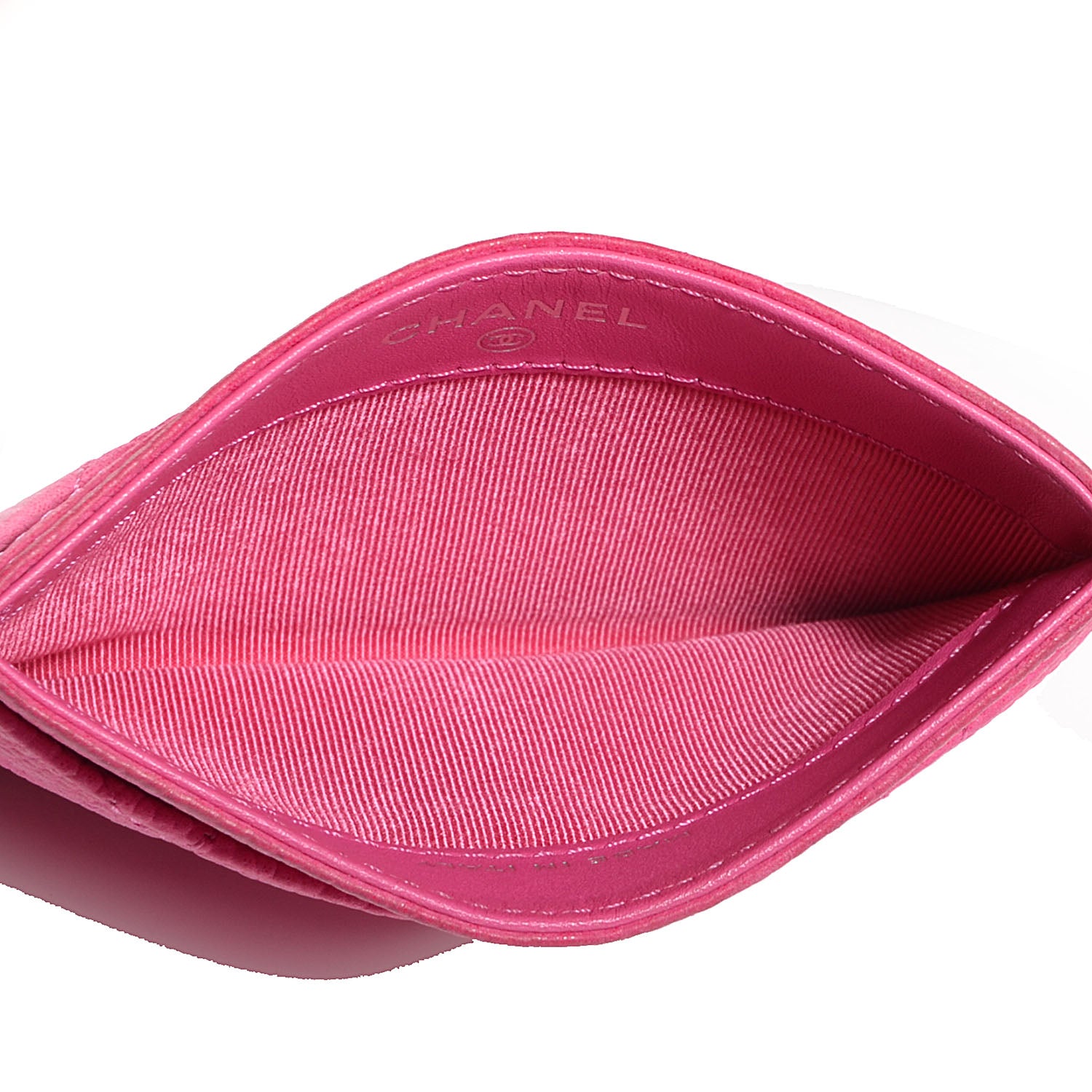 Chanel Iridescent Caviar Quilted Card Holder Pink 9 of 9
