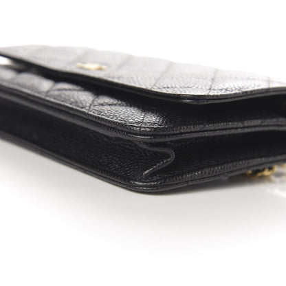 Chanel Caviar Quilted Wallet On Chain WOC Black 11 of 13